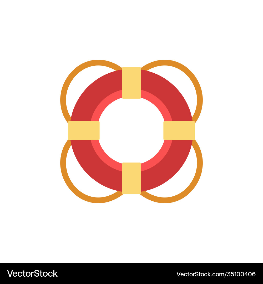 Lifebuoy icon simple element from port collection vector image