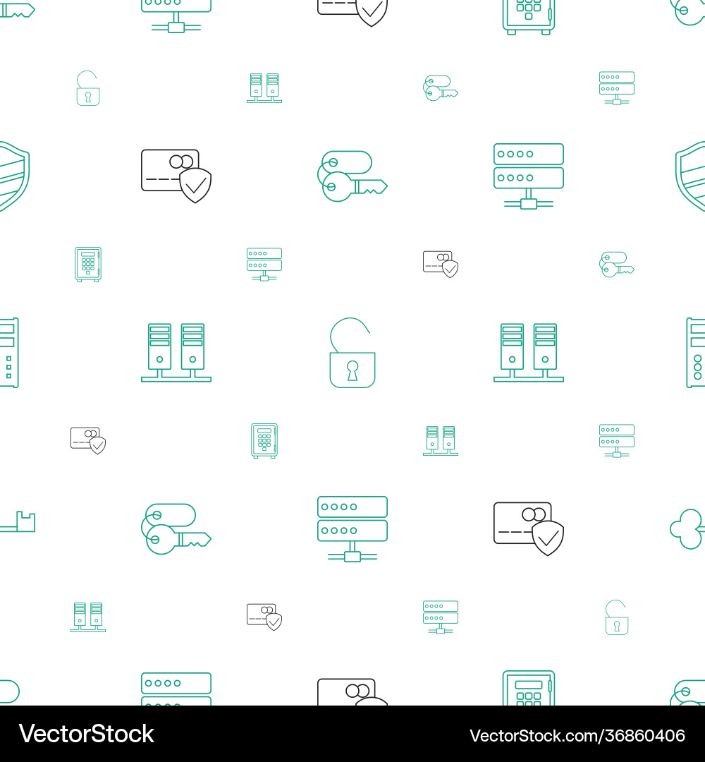 Lock icons pattern seamless white background Vector Image
