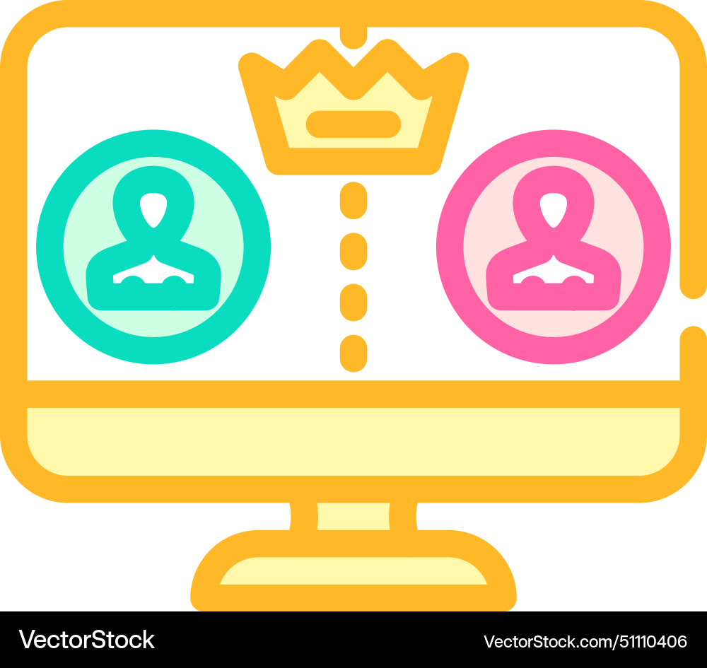 Moderator control color icon Moderator control color icon vector image