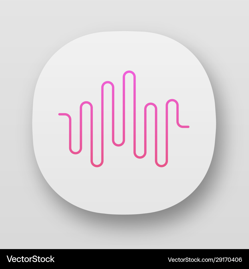 Music rhythm wave app icon uiux user interface Music rhythm wave app icon uiux user interface vector image