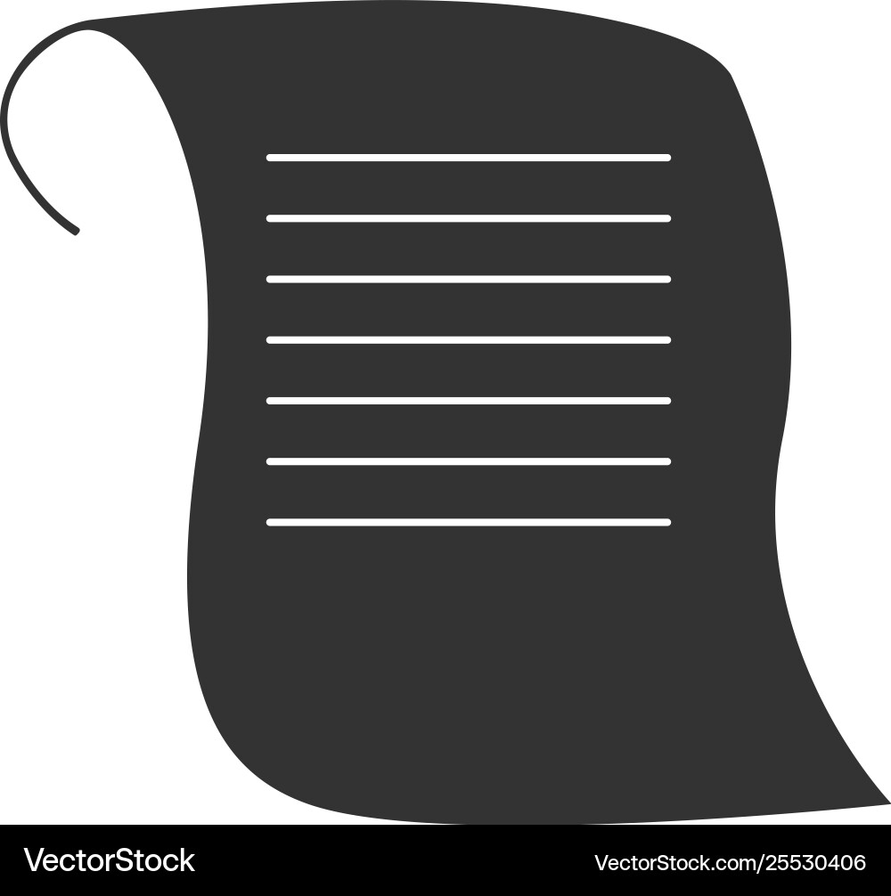 Paper scroll icon isolated canvas sign Paper scroll icon isolated canvas sign Vector Image