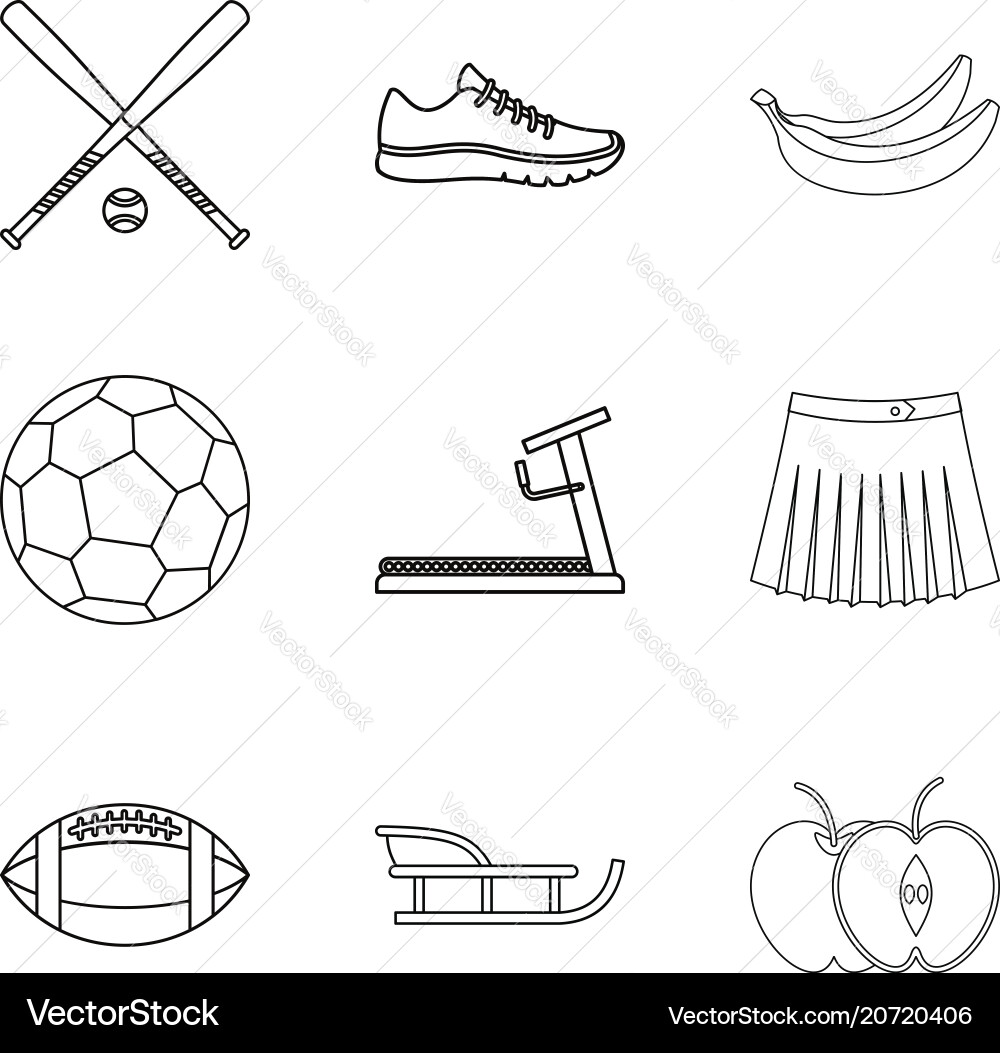Recreate icons set outline style Recreate icons set outline style vector image