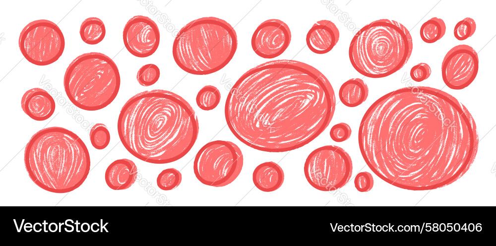 Red Circle Blob Strokes Vector Image