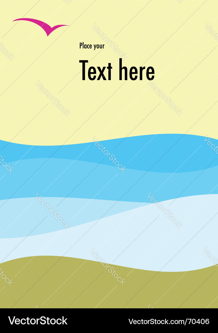 Retro Print - Ocean Waves Vector Image