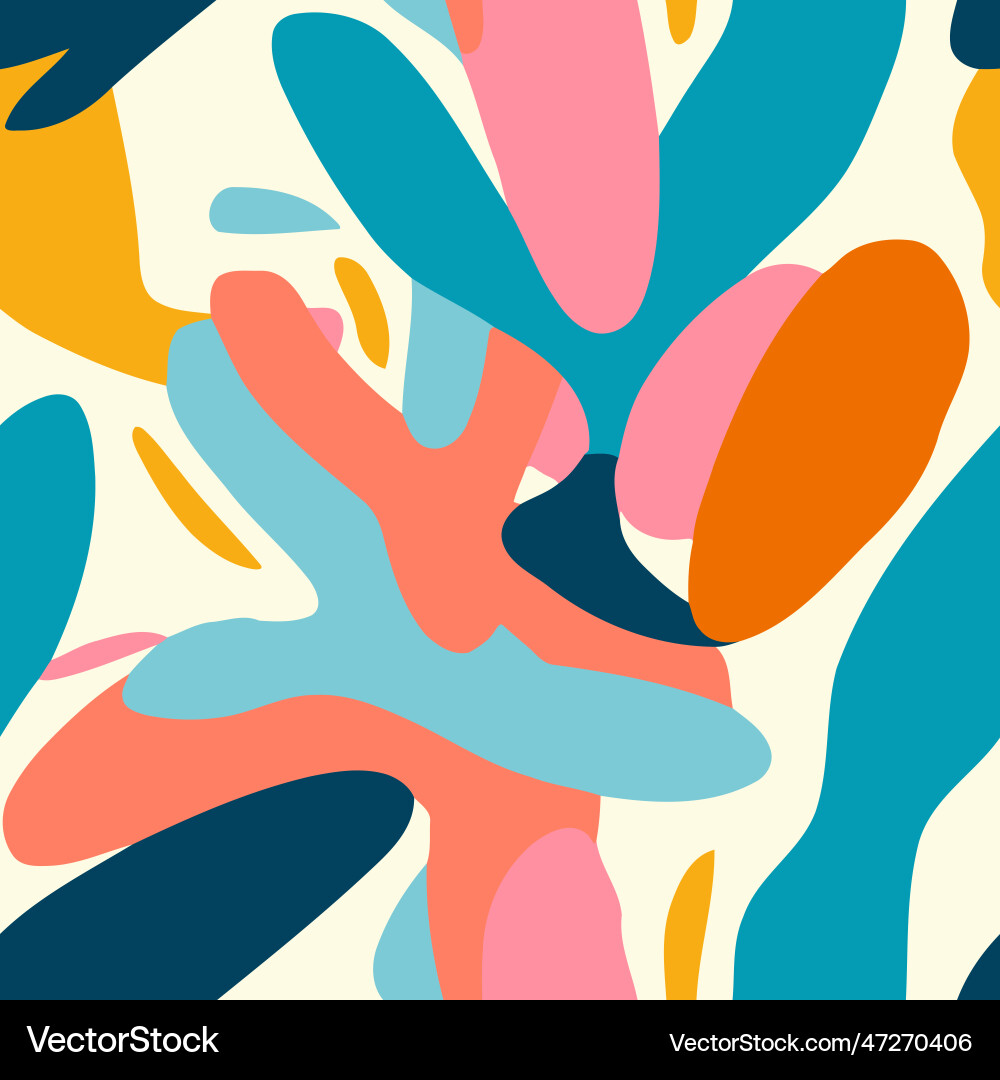 Seamless pattern with abstract shapes for your vector image