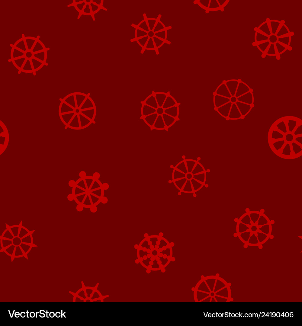Seamless pattern with dharmachakra Vector Image
