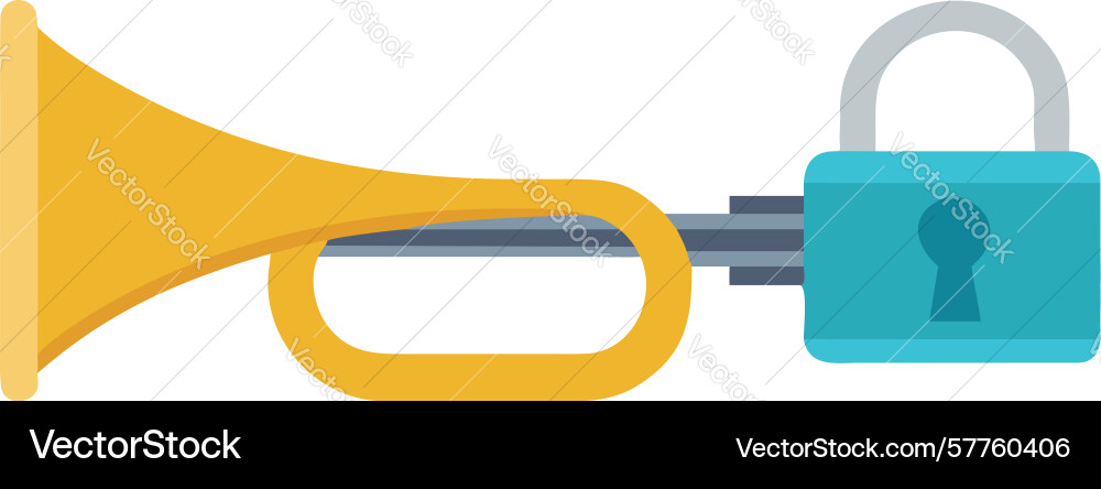 Secure trumpet icon design generative ai vector image