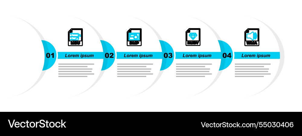 Set line wma file document ruby bmp and m3u icon Set line wma file document ruby bmp and m3u icon vector image