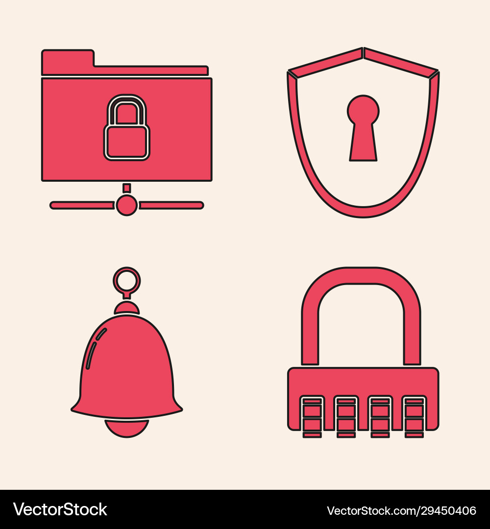 Set safe combination lock ftp folder Set safe combination lock ftp folder vector image