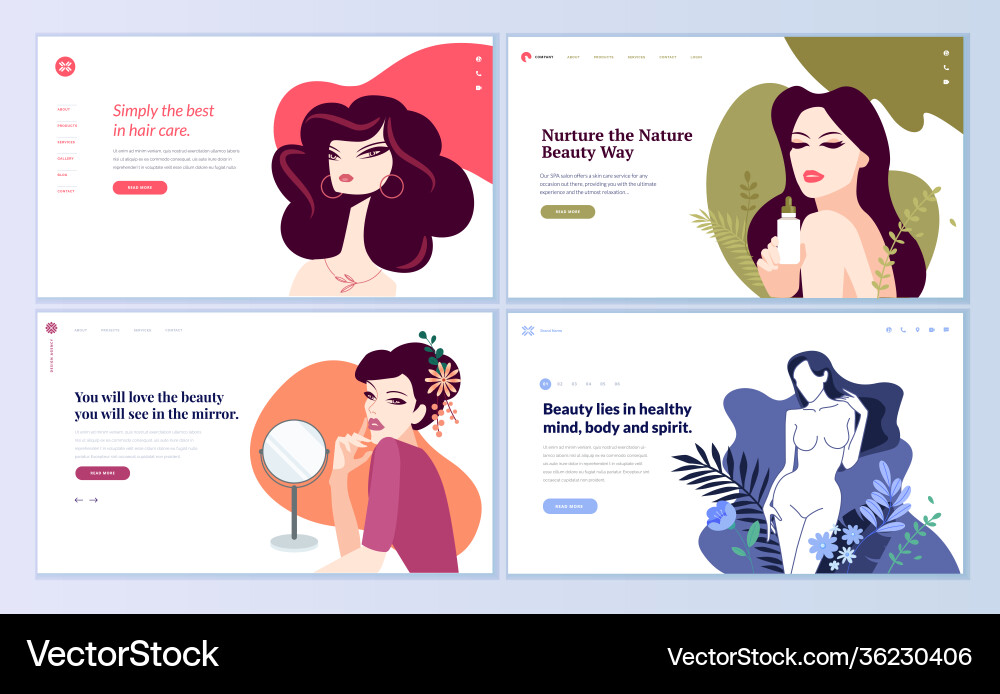 Set web page design templates Set web page design templates vector image