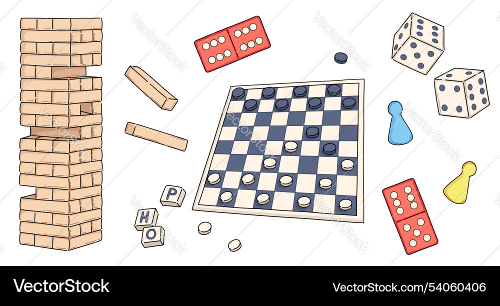 Table game board with dice element Vector Image
