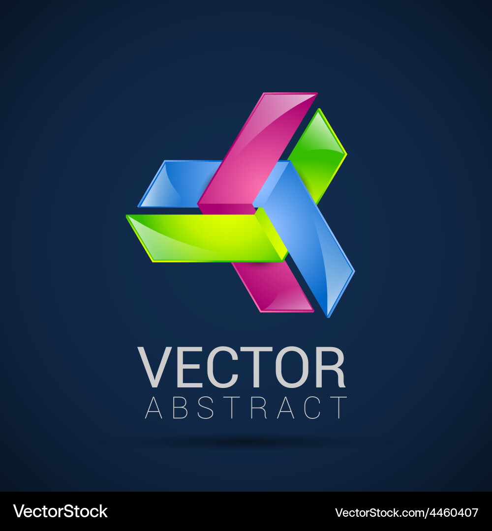 Abstract element shape design icon Vector Image