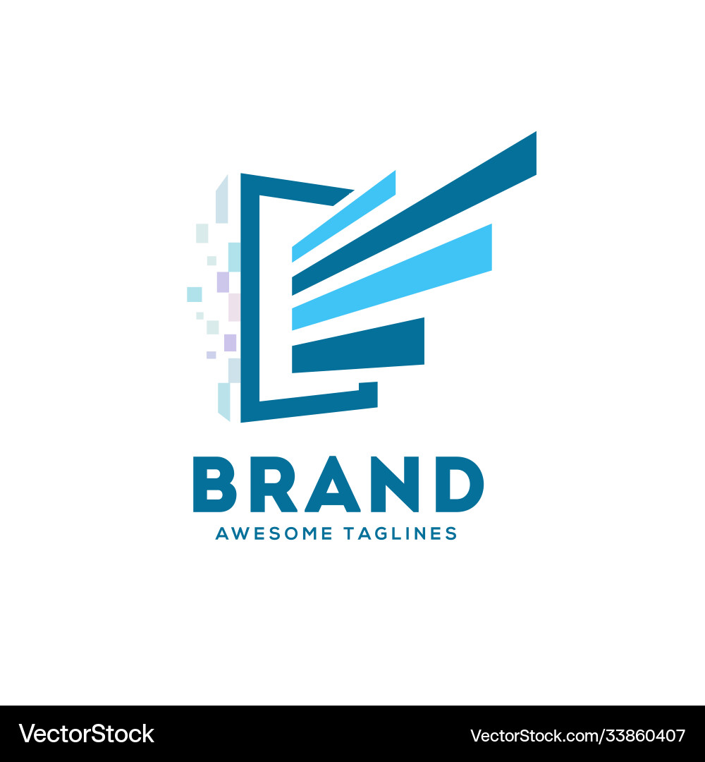 Abstract geometric line square tech Abstract geometric line square tech vector image