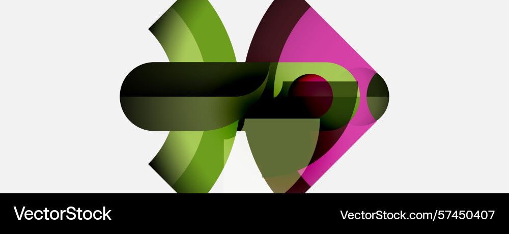 Abstract shapes intertwine creating dynamic Abstract shapes intertwine creating dynamic Vector Image