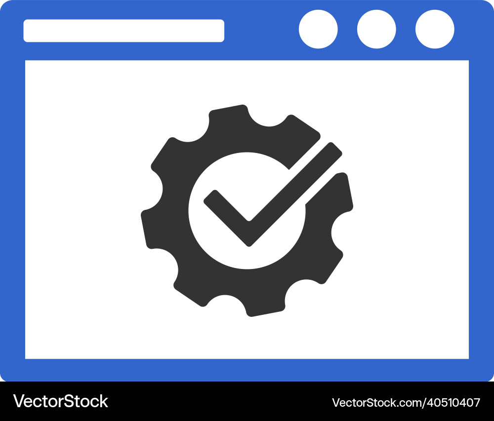 Browser setting icon design Browser setting icon design vector image