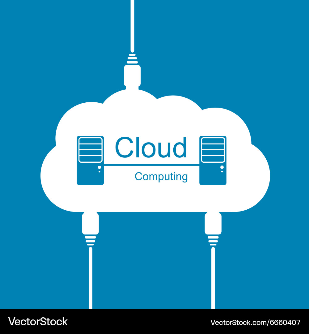 Cloud computing concept modern design template vector image