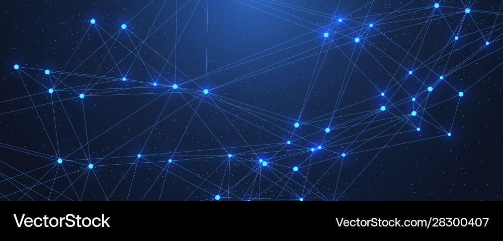 Connected Neural Network Background vector image