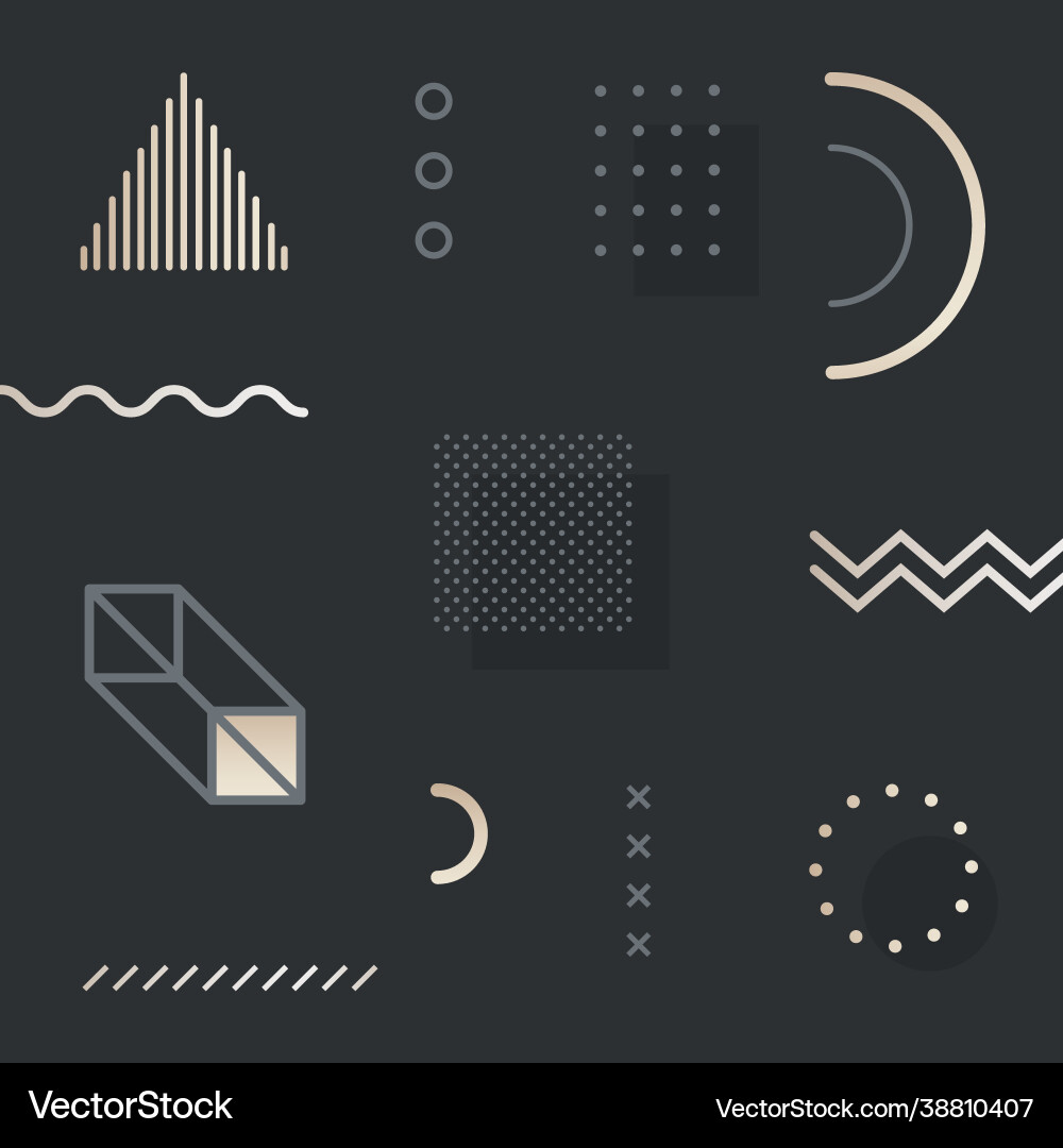 Dark blue memphis patterned social template Dark blue memphis patterned social template vector image