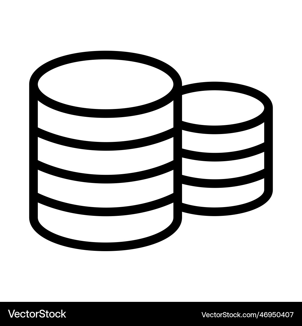 Database icon vector image