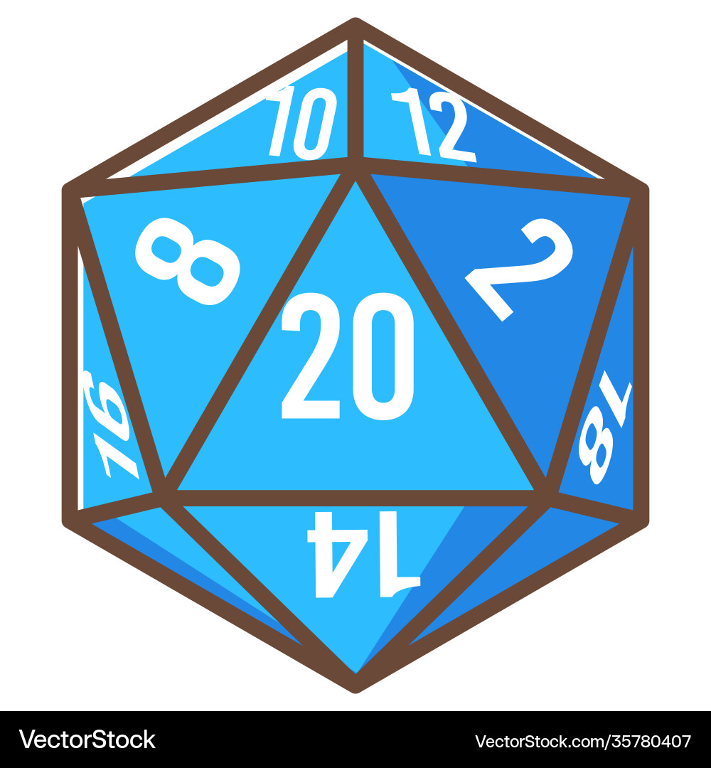 Dice Cube - RPG Game vector image