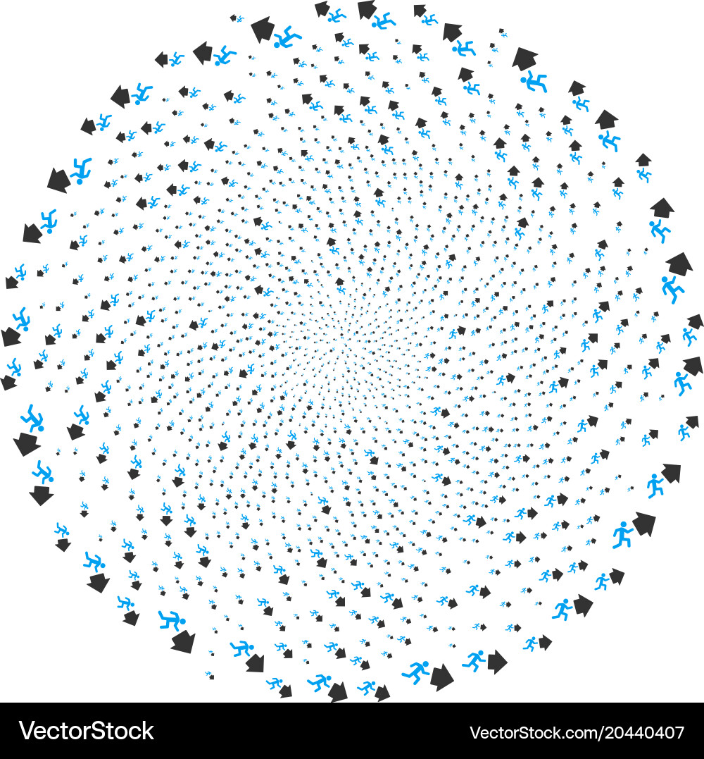 Exit direction cycle circle vector image