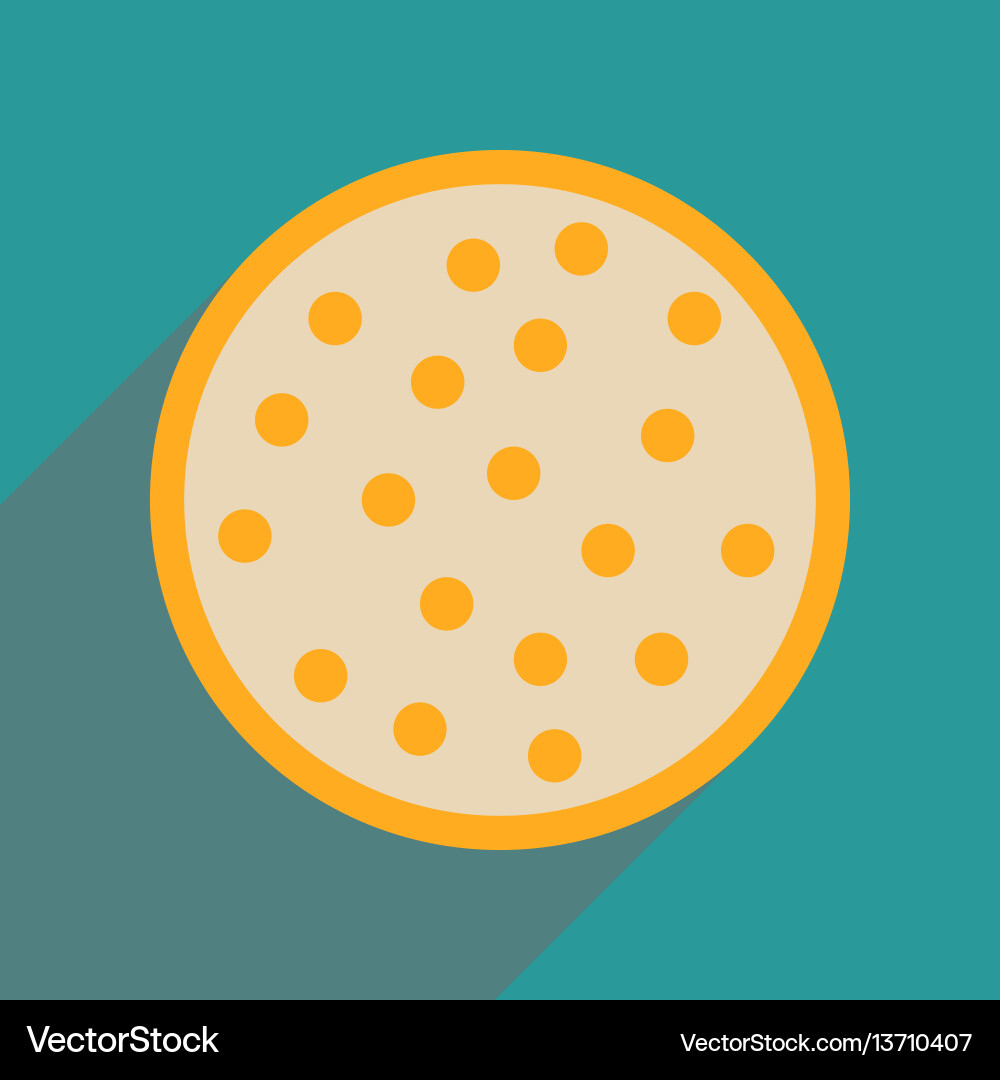 Flat web icon with long shadow cookie Vector Image
