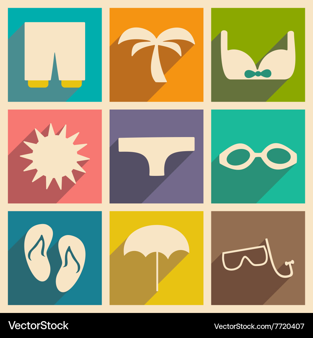 Flat with shadow concept and mobile application Vector Image
