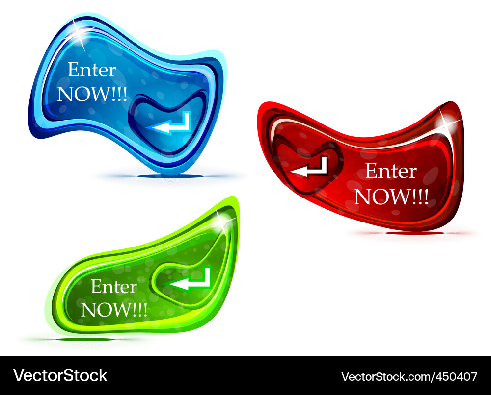 Glossy buttons Vector Image
