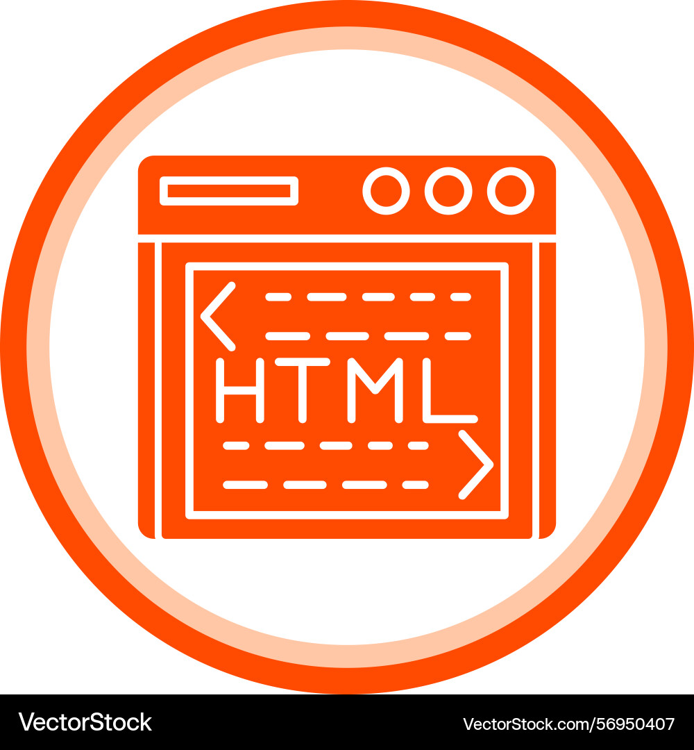 Html code icon Vector Image