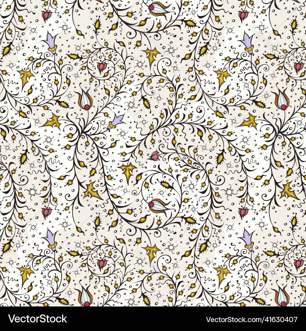 Medieval Scroll Pattern vector image