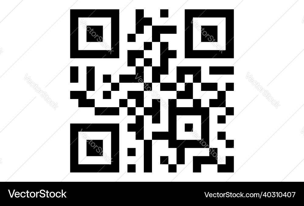 Qr code icon sample scan payment symbol isolated Qr code icon sample scan payment symbol isolated vector image