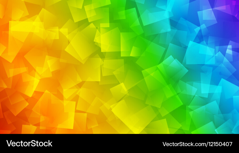 Rainbow Square Pattern Background vector image