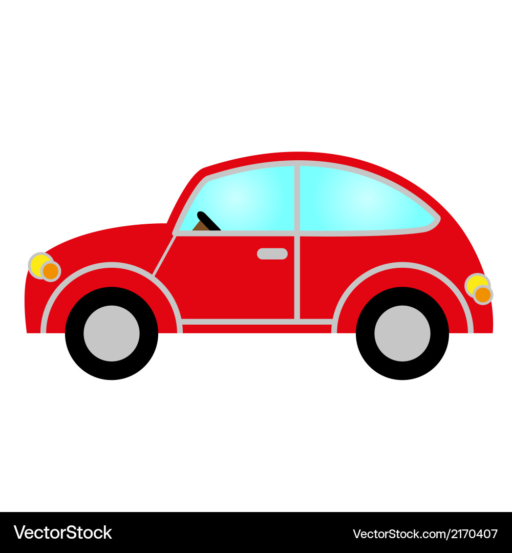Red car Royalty Free Vector Image - VectorStock