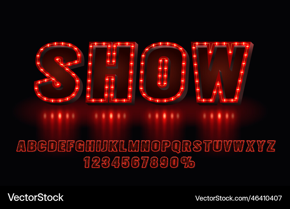 Show font set collection letters and numbers Show font set collection letters and numbers vector image