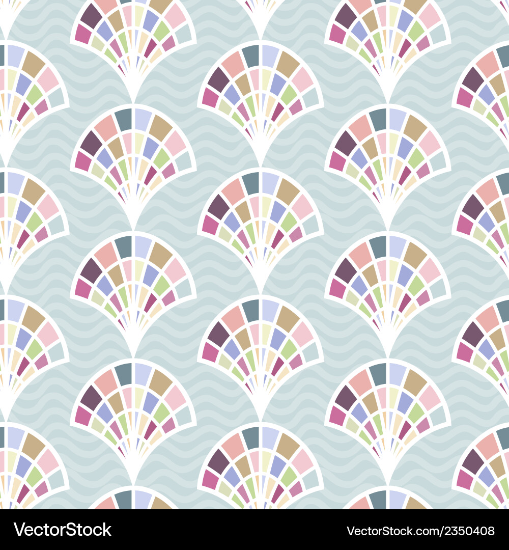 Abstract seamless pattern with shell Vector Image