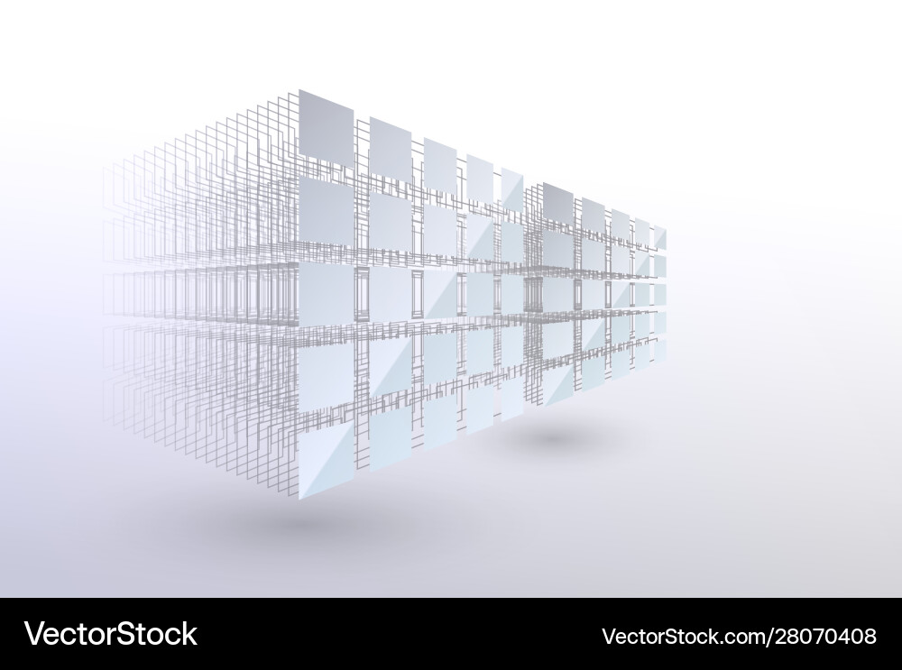 Block chain concept big data sorting from vector image