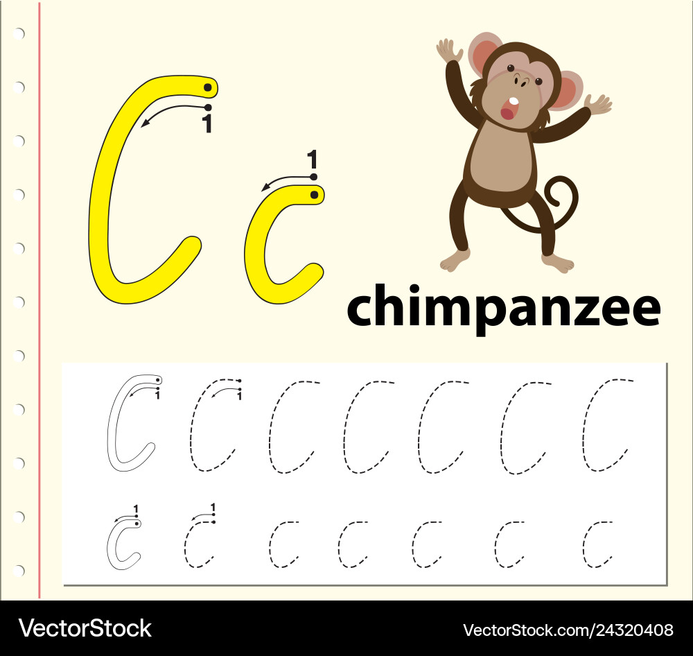 Brief C Nachverfolgung Alphabet Arbeitsblätter Brief C Nachverfolgung Alphabet Arbeitsblätter vektorbild