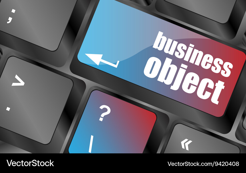 Business object - social concepts on computer Vector Image