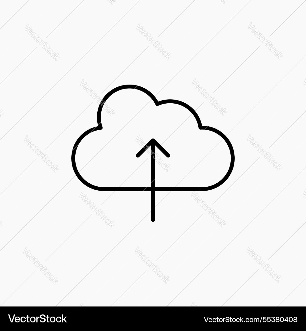 Cloud upload icon simple Cloud upload icon simple vector image