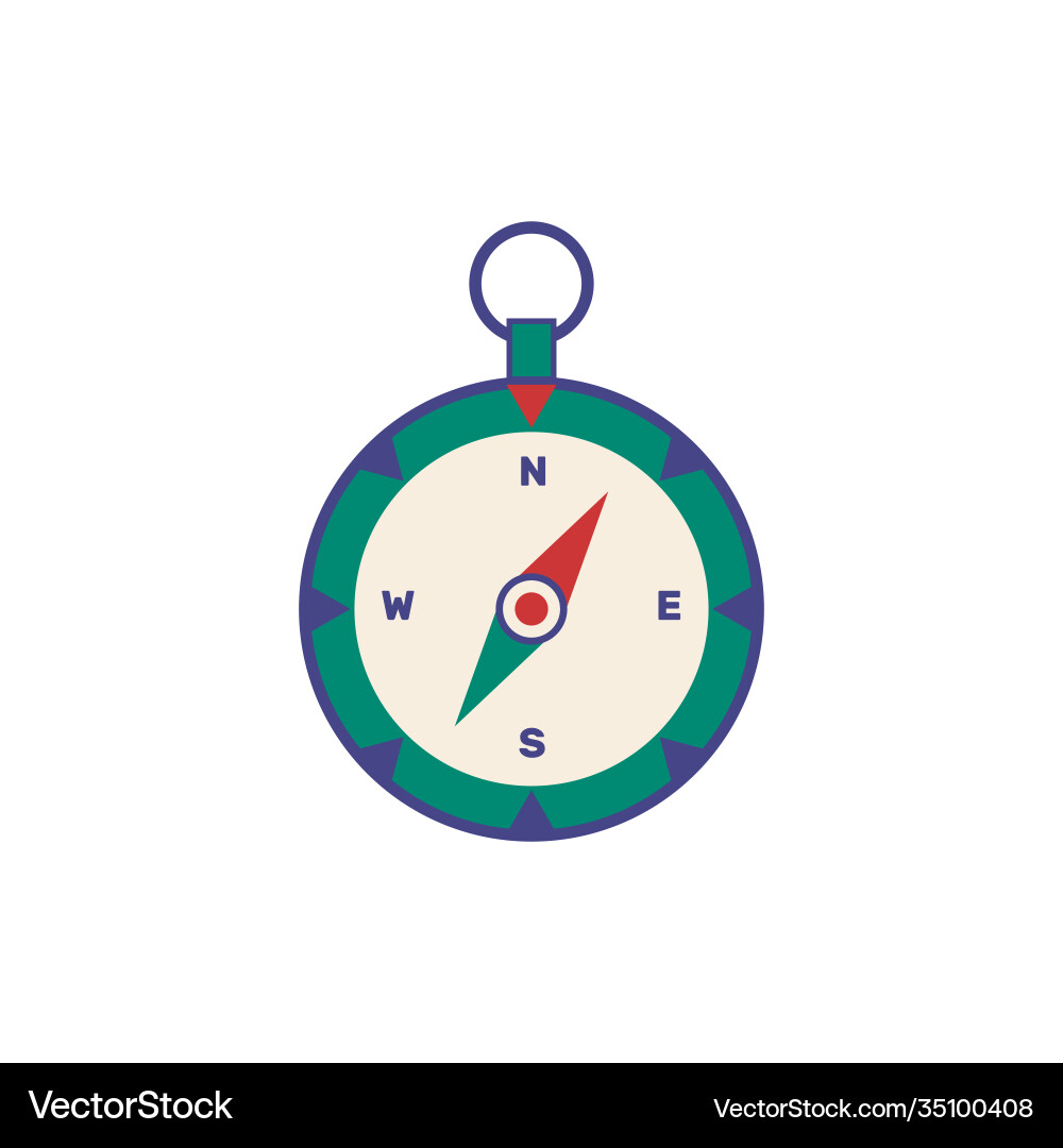 Compass icon simple element from port collection vector image