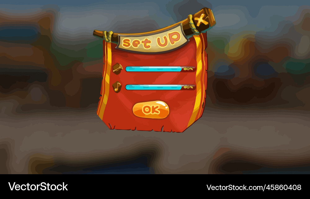 Complete set of level button game ui pop-up icon Vector Image