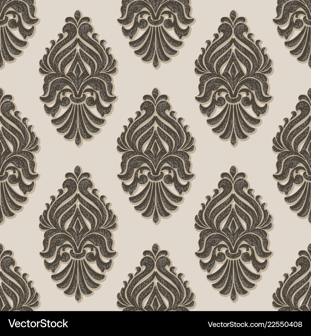 Damask seamless pattern background Royalty Free Vector Image