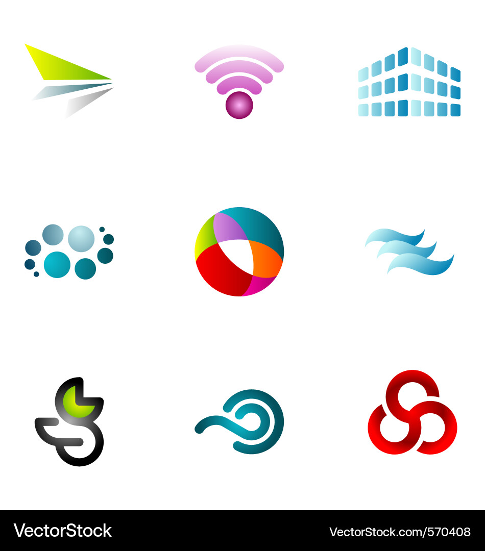 Icon & Logo Element Collection vector image
