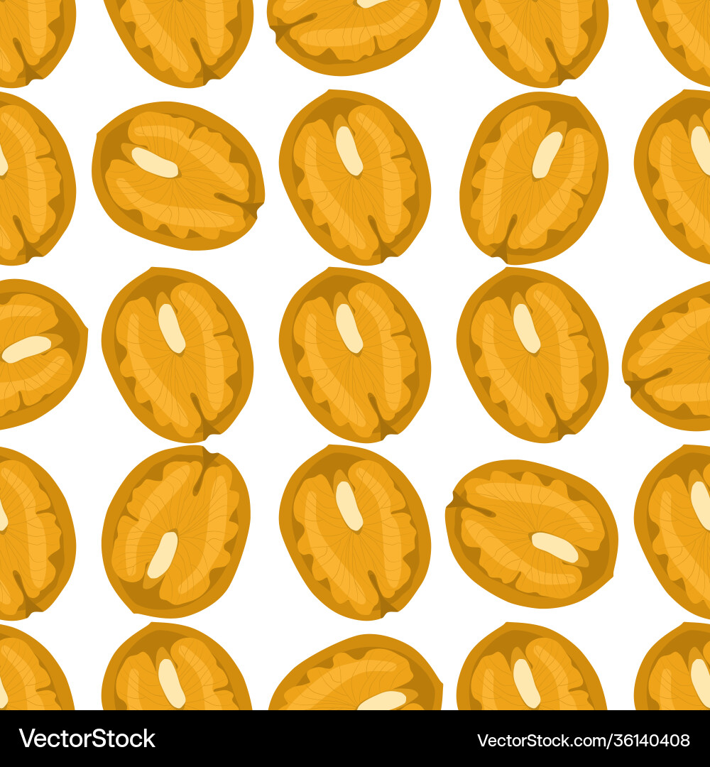 On theme big pattern identical types walnut Vector Image