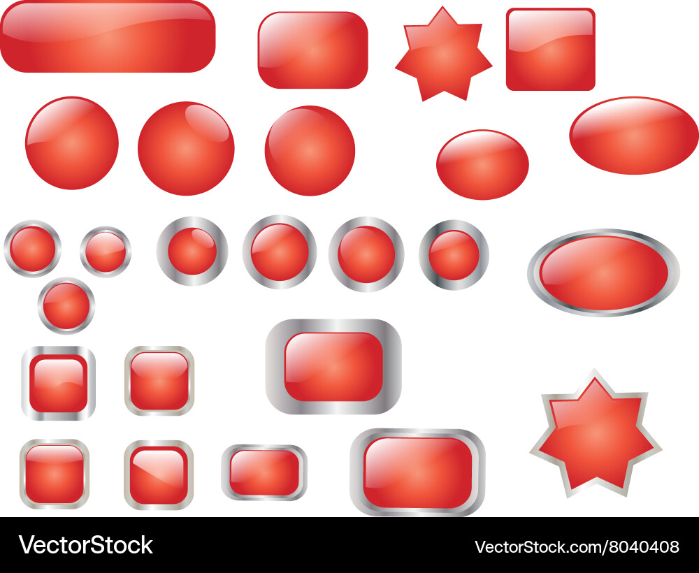 Red button vector image
