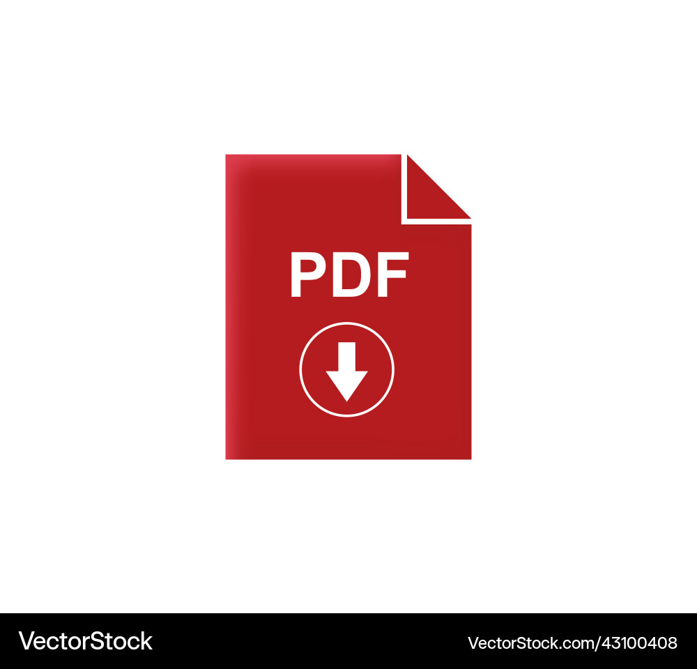 Red pdf file for download and upload Red pdf file for download and upload Vector Image