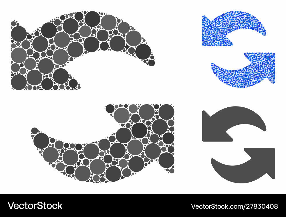 Refresh composition icon round dots Refresh composition icon round dots vector image