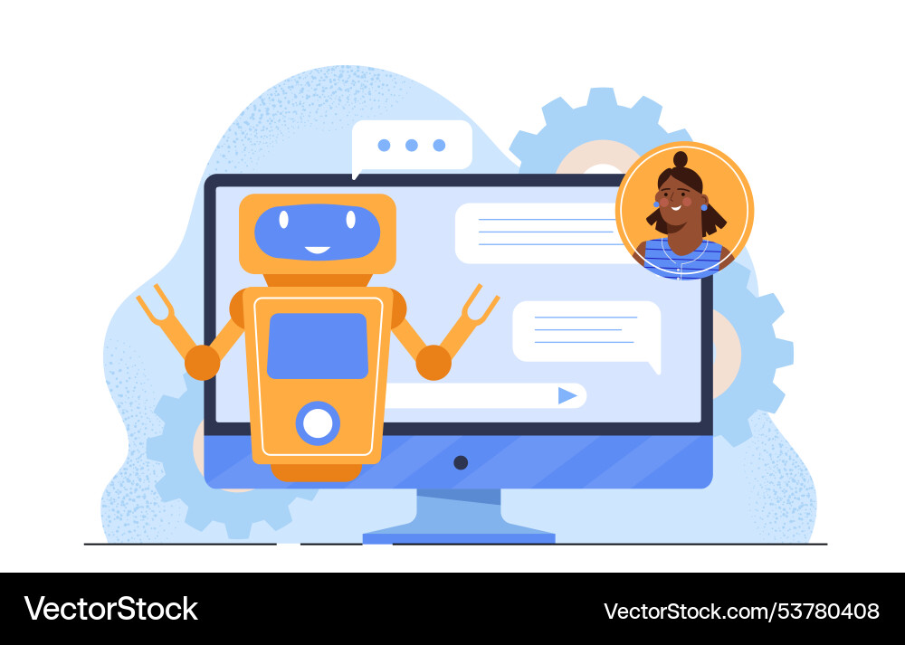 Support Service Bot Antworten auf häufig gefragt Support Service Bot Antworten auf häufig gefragt vektorbild