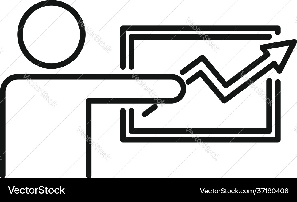 Trader lesson icon outline style Trader lesson icon outline style vector image