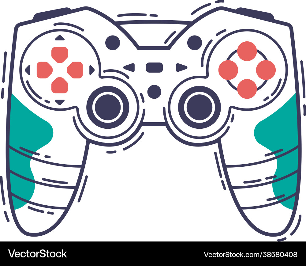 Video game controller gamepad joystick Video game controller gamepad joystick vector image